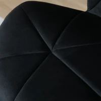 HOMCOM Conjunto de 2 Banquetas de bar cadeiras de bar giratórias com encosto banqueta bistrô com altura ajustável banqueta de balcão Toque a veludo sem braços Espuma Preto 51,5x 57,5 x 93-114,5 cm(m-5)