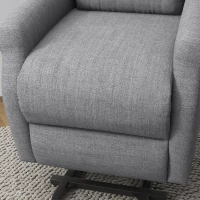HOMCOM Poltrona relax, ajuda para levantar, função de deitar, até 200kg, 72,5x94x109cm, Cinza(m-5)
