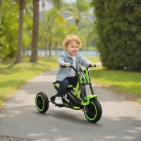 AIYAPLAY Kids Tricycle Baby Trike, Kids Trike with Pedal, 3 Wheel Toddler Balance Bike for Indoor Outdoor Use, Green(m-10)