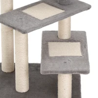 PawHut Klimboom 5 lagen kattenboom speelboom kattenkrabboom trap sisal beige(m-12)