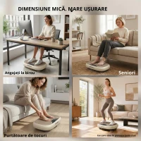 SPORTNOW Platformă vibratorie cu 20 de niveluri de viteză 3 programe ecran LED telecomandă pentru exerciții acasă(m-4)