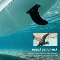 Outsunny Placă de Paddle Surf Gonflabilă 320 cm, cu Suprafață Antiderapantă, Vâslă Reglabilă din Aluminiu, Aripioară, Pompă și Rucsac(m-4)