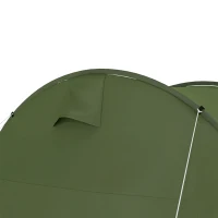 Outsunny 4 Man Camping Tent with 2 Room, Floor and Carry Bag - Green(m-10)