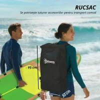 Outsunny Placă Paddle Surf Gonflabilă SUP Extra Lungă de 335 cm cu Scaun Vâslă Convertibilă Aripioare Pompă și Rucsac Capacitate 180 kg(m-4)