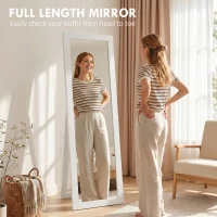 HOMCOM 37 x 157 cm Full Length Mirror - White(m-4)