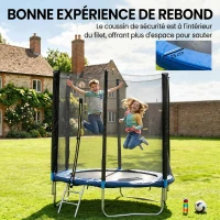 SPORTNOW Trampoline d'extérieur avec filet de sécurité Ø180 cm pour enfants et adultes(m-5)