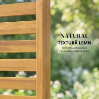 Outsunny Paravan din lemn 170x80 cm Paravan separator de spații Grilaj pentru exterior Grădină Curte Terasă Maro(m-8)