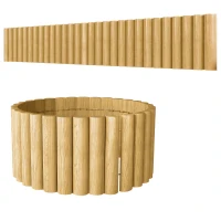 Outsunny Gartenzaun Zaun aus Holz 176 cm x 30 cm Zaunelemente Hundezaun für Garten Blumenbeete Tierbarriere(m-12)