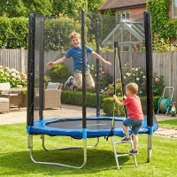 SPORTNOW Trampoline d'extérieur avec filet de sécurité Ø180 cm pour enfants et adultes(m-8)