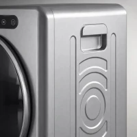HOMCOM Uscător cu evacuare 5kg, uscător compact independent tip încărcare frontală 1000W cu tambur din oțel inoxidabil, timer, argintiu(m-15)