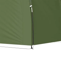 Outsunny 4 Man Camping Tent with 2 Room, Floor and Carry Bag - Green(m-11)