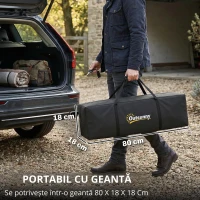 Outsunny Cort camping 2 persoane 3000 mm impermeabil & rezistent la vânt, cort cupolă cu 2 uși, 2 ferestre cu plasă, 2 ferestre laterale, husă de transport(m-5)