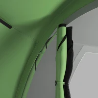 Outsunny 4 Person Easy Setup Family Camping Tent with 2 Rooms, Waterproof Tunnel Tent w/ Sewn In Groundsheet, Green & Grey(m-11)