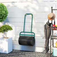 Outsunny Handliche Rasenwalze, Praktische Rasenrolle, Graswalze, Gartenwalze, flexibel, Stahl, 58L x 32,5B x 113H cm, Dunkelgrün(m-8)