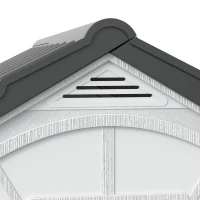 PawHut Niche pour Chien Extérieur avec Toit en Pente et Porte Avant Ouverte, pour Chiens Moyens et Grands, 84,2x98,2x82cm, Gris(m-12)