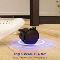 SPORTNOW Masă de Tenis de Masă Pliabilă pentru Interior cu Roți Pivotante, Plasă, Palete și Mingi, Albastră(m-5)