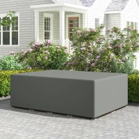 Outsunny Schutzhülle für Gartenmöbel Winterfest Wasserdicht Abdeckung Abdeckplane Oxford 275 x 205 x 90 cm Dunkelgrau(m-8)