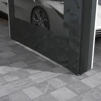 Outsunny Gazebo per Auto e Feste con Altezza Regolabile, 4 Porte e 4 Finestre, 6x3m Grigio Scuro(m-9)
