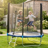SPORTNOW Trampoline d'extérieur avec filet de sécurité Ø180 cm pour enfants et adultes(m-9)