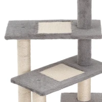 PawHut Klimboom 5 lagen kattenboom speelboom kattenkrabboom trap sisal beige(m-11)