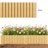 Outsunny Gartenzaun Zaun aus Holz 176 cm x 30 cm Zaunelemente Hundezaun für Garten Blumenbeete Tierbarriere(m-3)