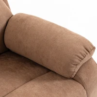 HOMCOM Relaxfauteuil, TV-stoel met ligfunctie, linnenlook, voor woonkamer en slaapkamer, donkerbruin(m-11)