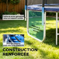 SPORTNOW Trampoline d'extérieur avec filet de sécurité Ø180 cm pour enfants et adultes(m-7)