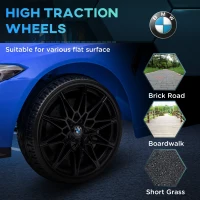AIYAPLAY Voiture Électrique pour Enfants sous licence BMW M4 avec Télécommande, Klaxon et Phares, 108x69.5x51 cm, Bleu(m-5)