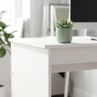 HOMCOM Escritorio para Ordenador con Cajón y Estantería Escritorio con Soporte para Unidad Central 108x50x82 cm Blanco(m-8)