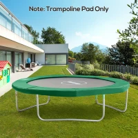 HOMCOM Cubierta de Protección Acolchada Borde de Seguridad para Trampolines Cama Elástica con Diámetro Ø305 cm Sin Agujeros para Poste Verde(m-10)