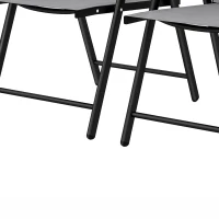Outsunny Folding Garden Chairs Set of 2, Foldable Garden Dining Chairs with High Back, Armrests, Texteline Seat, Light Grey(m-13)