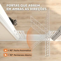 PawHut Barreira de Segurança Extra Alta 160 cm para Crianças e Animais, Ajustável 76-105 cm com Fecho Automático(m-7)