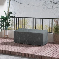 Outsunny Schutzhülle für Gartenmöbel Winterfest Wasserdicht Abdeckung Anti-UV 600D Oxford Gewebe 190,5 x 72 x 76cm Hellgrau(m-10)