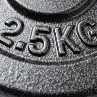 SPORTNOW Weight Plates Set, 1"/2.5cm Weight Disc Pair, 4 x 2.5kg Metal Dumbbell/Barbell Plates for Home Gym(m-10)