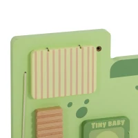 AIYAPLAY Busy Board Jouet, Tableau d'Activités Murale Dinosaure, Planche Motricité Bébé Educatif pour Garcon Fille 2+ Ans, Vert(m-14)