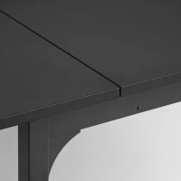 HOMCOM Table à manger extensible de 4 à 6 personnes, pieds en acier, pour petits espaces, salle à manger, noir(m-10)