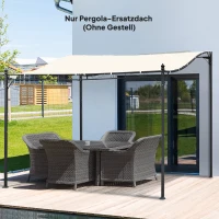 Outsunny Markisen-Ersatzdach Ersatzdach für Markise, wetterbeständig, 297 cm x 243 cm, Beige(m-9)