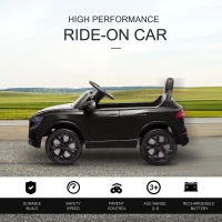 HOMCOM Macchina Elettrica per Bambini 3-5 Anni 6V Audi RS Q8, 1.5-3km/h, con Telecomando e Musica, Nero(m-4)