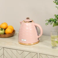HOMCOM 3kW Rapid Boil Honeycomb Kettle - Pink(m-10)