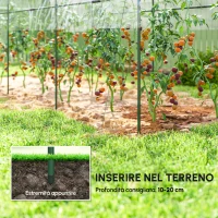 Outsunny Serra da Giardino, Serra per Pomodori con 4 Archi in Acciaio, Copertura in PVC, 4 x 1.23 x 1.71 m, Trasparente(m-4)