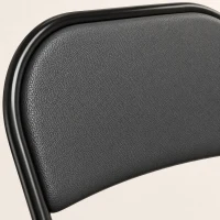 HOMCOM Lot de 4 chaises pliantes chaises de salle à manger portables cadre en acier 45 x 46 x 78 cm noir(m-11)