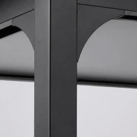 HOMCOM Table à manger extensible de 4 à 6 personnes, pieds en acier, pour petits espaces, salle à manger, noir(m-13)