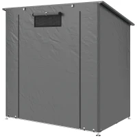 Outsunny Zeltgarage 1,9x1,2 m Wasserdicht Garagenzelt mit aufrollbarer Reißverschlusstür Belüftungsfenster Dunkelgrau(m-11)