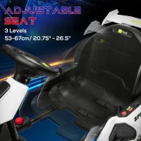 HOMCOM 4 V Elektro Go-Kart für Kinder Bis 12 Km/h Gokart mit Drift-Funktion, 2 Motoren verstellbarem Sitz Sanftanlauf(m-6)