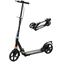 AIYAPLAY Trottinette enfants, trottinette pliable à 2 roues, guidon à 4 réglages en hauteur, 94 x 36 x 88-103 cm, noir(m-12)