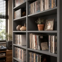 HOMCOM 640 CD Storage Tower - Grey(m-11)
