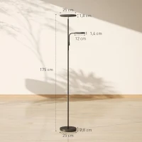 HOMCOM Candeeiro LED 42W dimável 2700K-6500K 4 cores variação contínua, 4 modos de cena, comando remoto e controlo tátil(m-3)