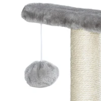 PawHut Arbre à chat, tour de jeux pour chats avec pont à griffer en sisal, tunnel demi-rond 2 balles 40 x 30 x 43 cm gris(m-10)