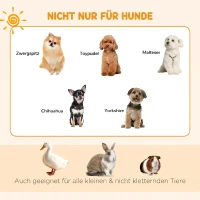 PawHut Haustierlaufstall, Spielgehege für Welpen und kleine Hunde, mit Tür, Indoor- und Outdoor-tauglich, 61 cm, Schwarz(m-5)