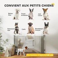 PawHut Barreira retrátil para cães largura 149 cm travamento automático - cinza(m-5)